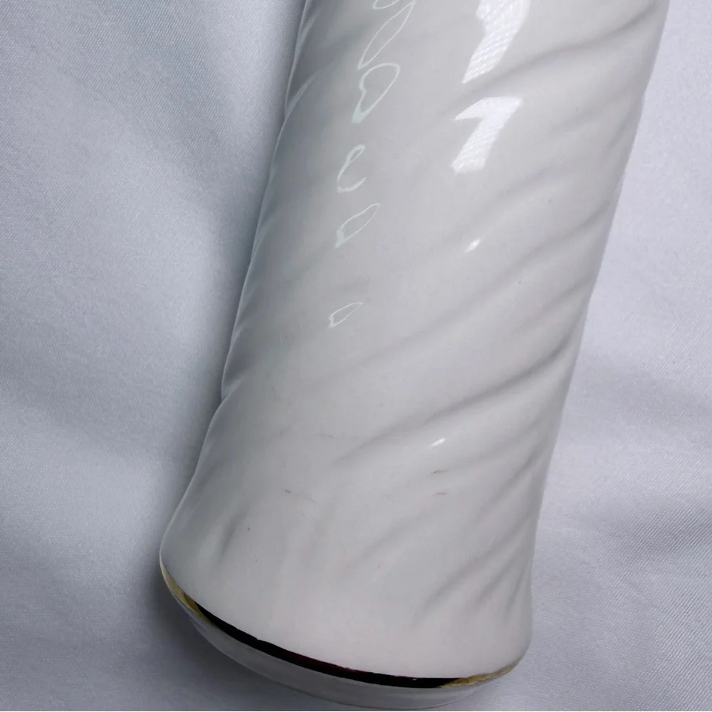 Vintage Porcelain Ivory 1997 Paul Sebastian Limited Edition Retro Bud Vase Decor